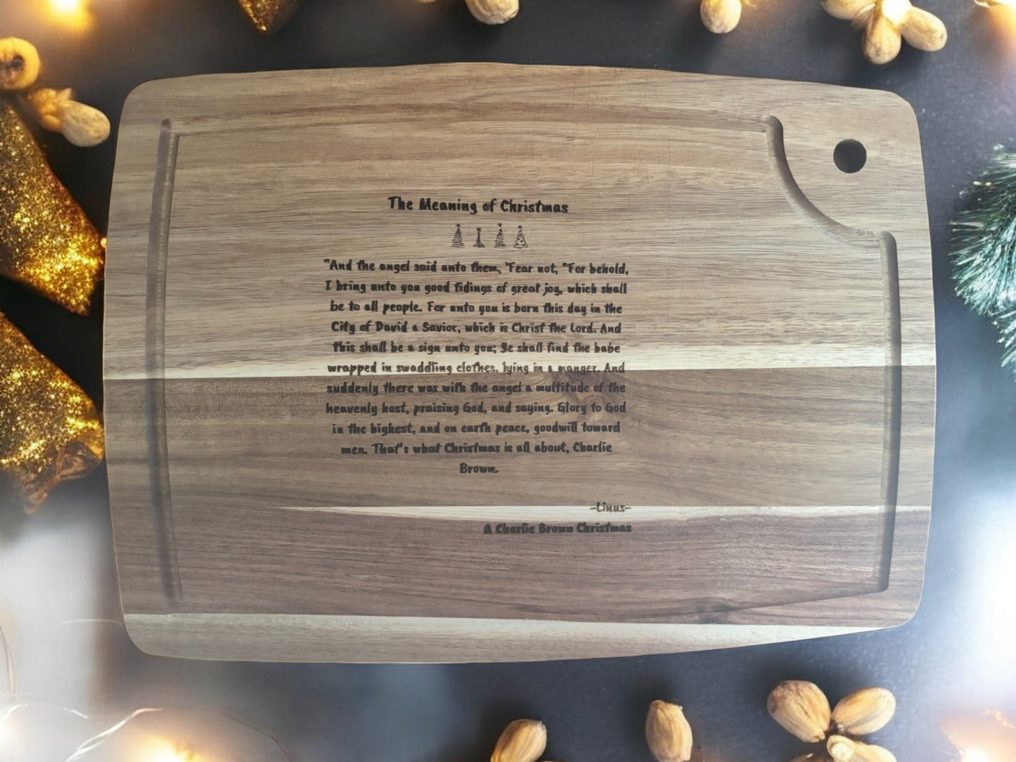 Christmas Themed Acacia Cutting Boards
